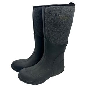 Shyanne Women's Tall Waterproof Boots Gray Neoprene Black‎ Rubber chore Size 9